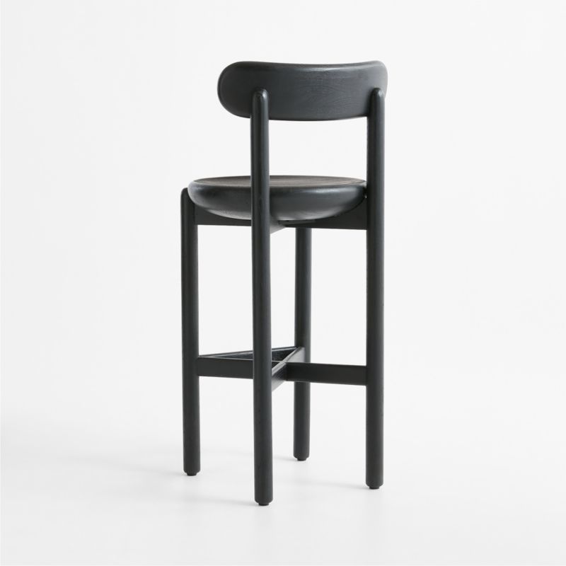 Amapa Black Oak Wood Bar Stool - image 5 of 7