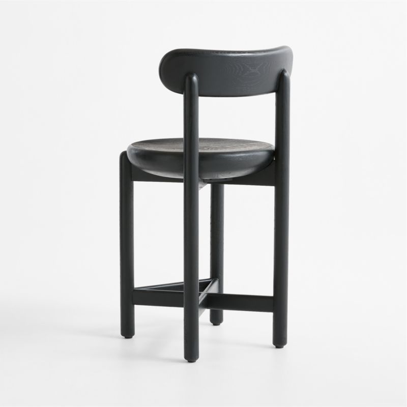 Amapa Black Oak Wood Counter Stool - image 5 of 7