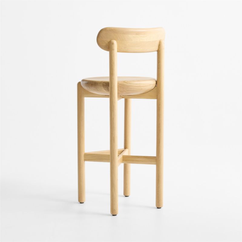 Amapa Natural Oak Wood Bar Stool - image 5 of 7