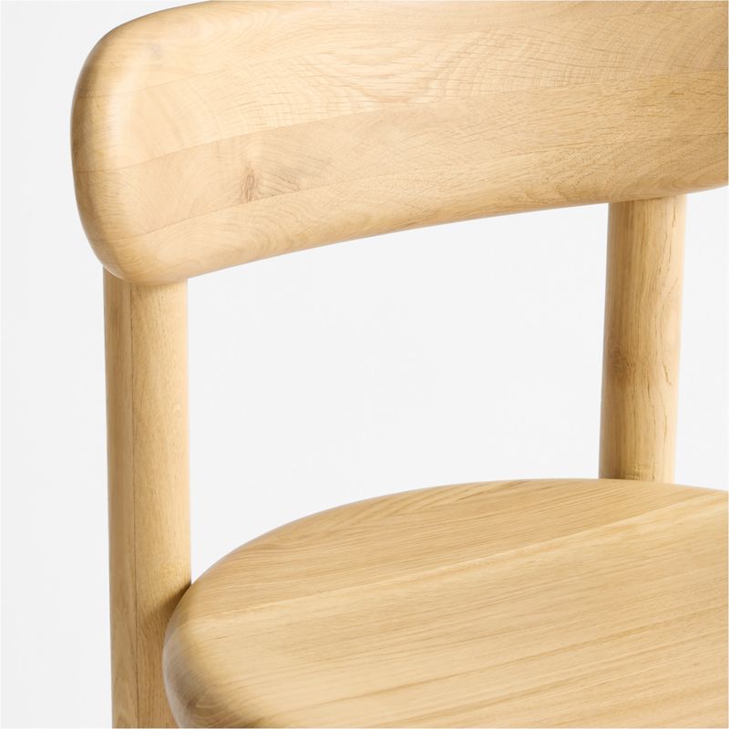 Amapa Natural Oak Wood Bar Stool - image 6 of 7