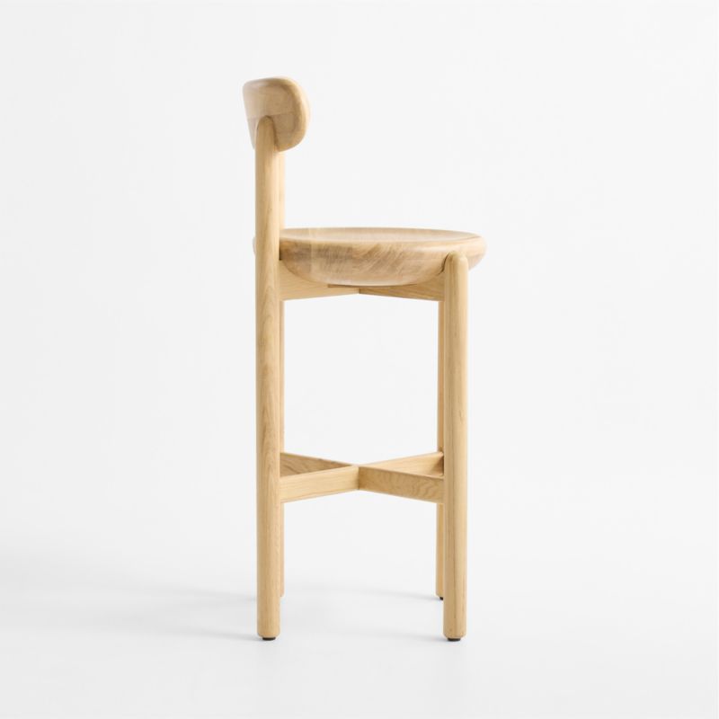 Amapa Natural Oak Wood Bar Stool - image 4 of 7
