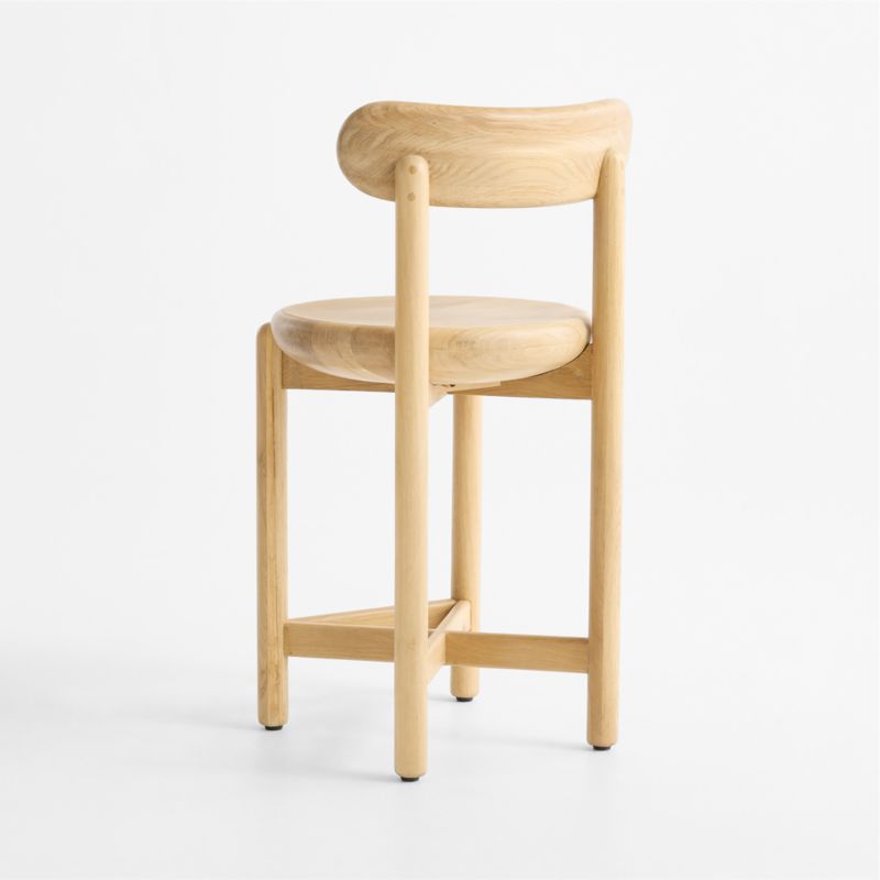 Amapa Natural Oak Wood Counter Stool - image 5 of 7