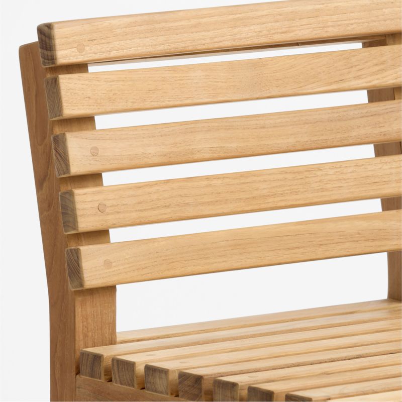 Batten Natural Teak Outdoor Bar Stool - image 5 of 6