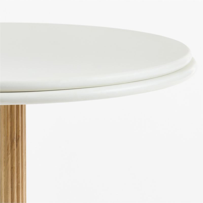 Chelsea 30" Round Quartz & Oak Wood Bar Table - image 3 of 4