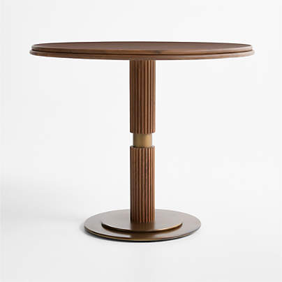 Chelsea 36" Walnut Wood Round Bistro Dining Table