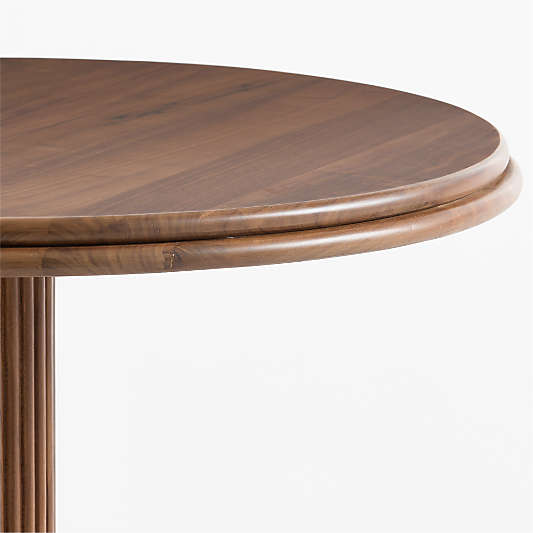 Chelsea 30" Round Walnut Wood Bar Table
