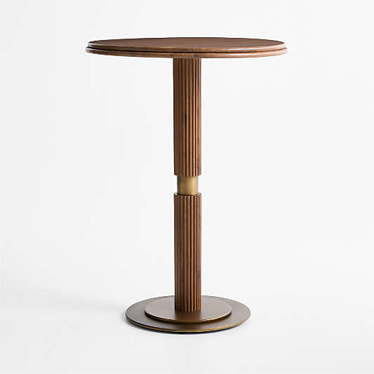 Chelsea 30" Round Walnut Wood Bar Table