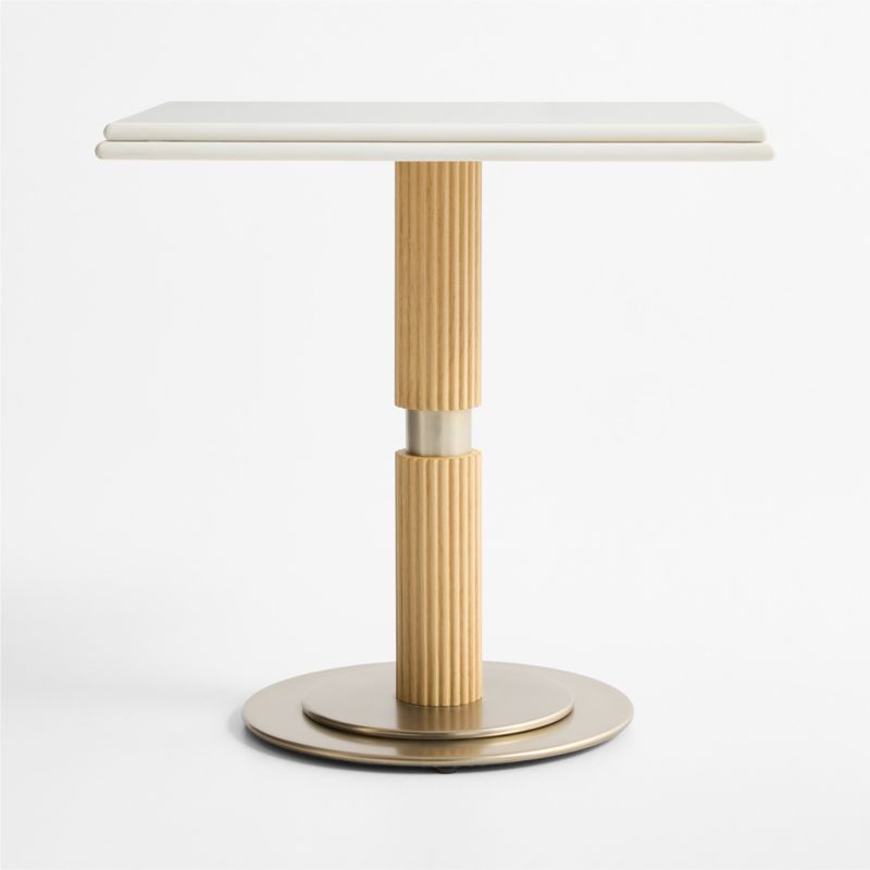 Chelsea 24" Quartz & Oak Wood Bistro Table - image 3 of 7