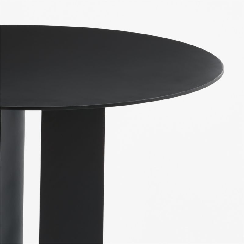 Cupertino 30" Round Black Metal Bistro Table - image 4 of 5