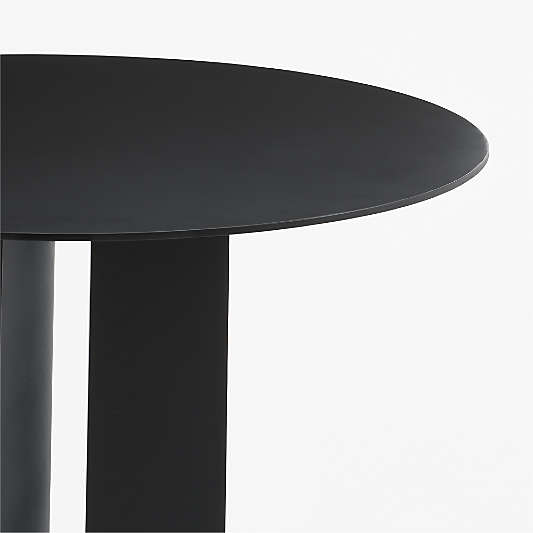 Cupertino 30" Round Black Metal Bistro Table