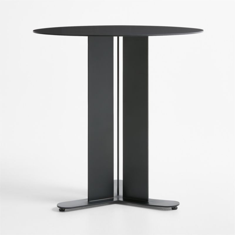 Cupertino 30" Round Black Metal Bistro Table - image 2 of 5