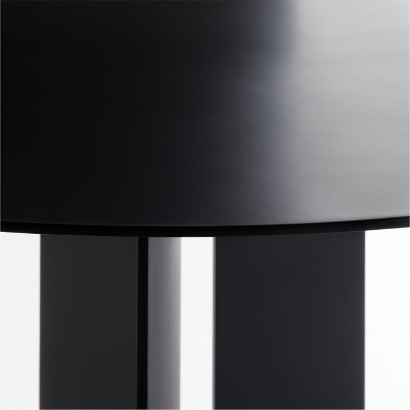 Cupertino 36" Round Black Metal Bistro Table - image 5 of 6