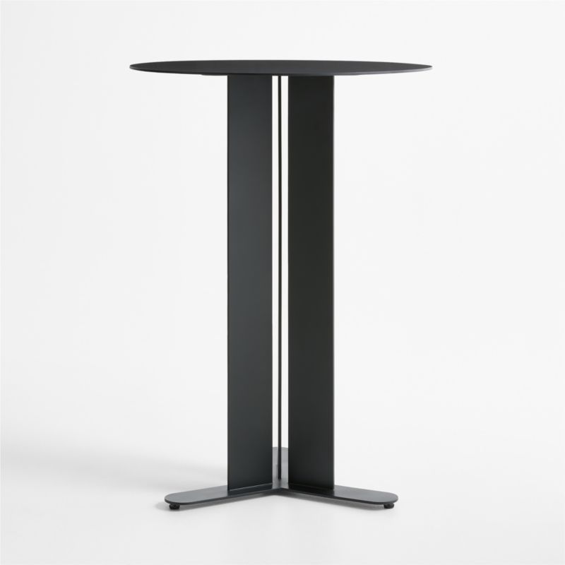 Cupertino 30" Round Black Metal Bar Table - image 2 of 5