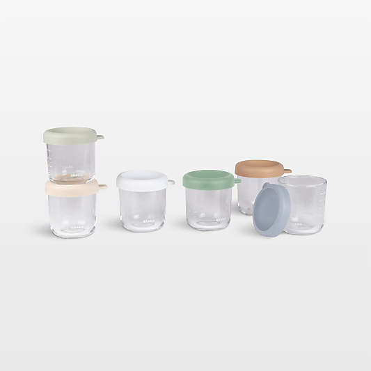 Beaba 8-Oz. Natural Mix Glass Baby Food Jars, Set of 6