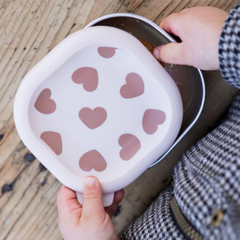 BEABA Neutral Print Microwave-Safe Stainless Steel Baby Bowl Set with Lids - image 3 of 8