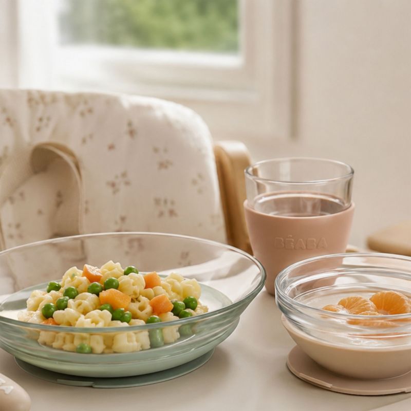 BEABA Natural Mix Silicone and Glass Baby Meal Set - image 1 of 3