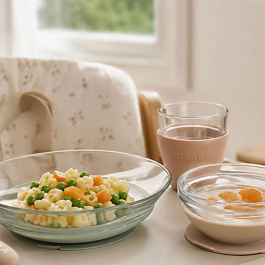 BEABA Natural Mix Silicone and Glass Baby Meal Set