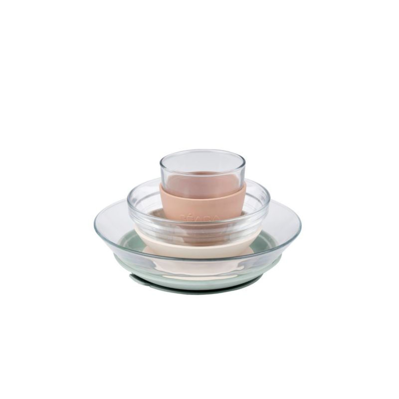 BEABA Natural Mix Silicone and Glass Baby Meal Set - image 2 of 3