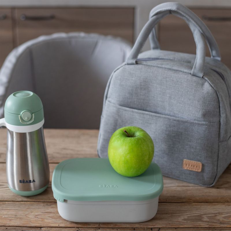 BEABA Green Stainless Steel Triple Compartment Lunch Container - image 2 of 6
