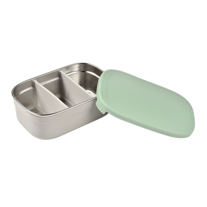BEABA Green Stainless Steel Triple Compartment Lunch Container - image 5 of 6
