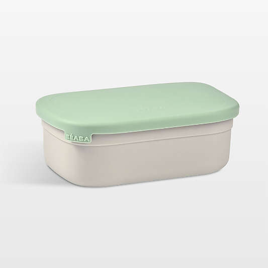 BEABA Green Stainless Steel Triple Compartment Lunch Container