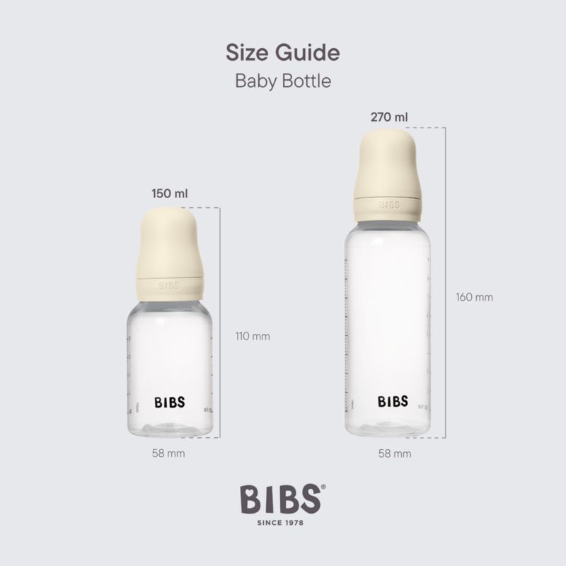 BIBS Grow and Flow Ivory White Silicone Bottle 5oz/9oz Set of 2 - image 3 of 6