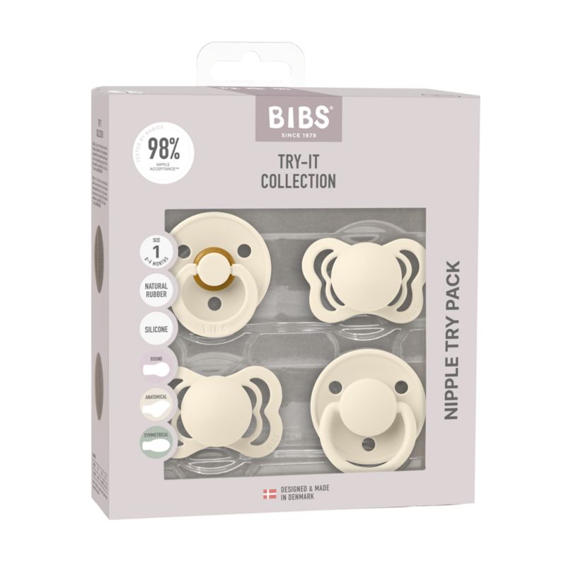 BIBS Ivory Try It Collection Latex Baby Pacifiers - image 6 of 7