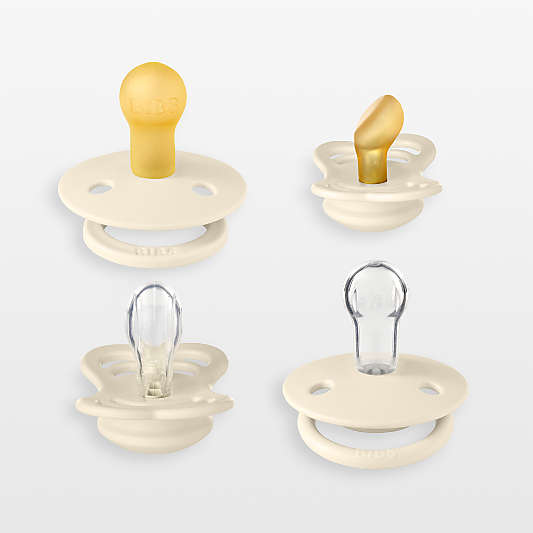 BIBS Ivory Try It Collection Latex Baby Pacifiers
