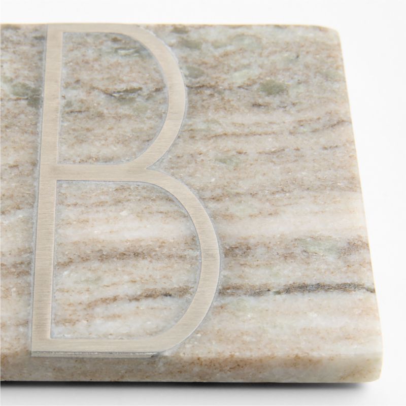 Tuscan Kitchen Marble "B" Monogram Coasters, Set of 4 - image 2 of 4