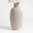 Blanca Small Beige Ribbed Ceramic Vase 8" by Brigette Romanek