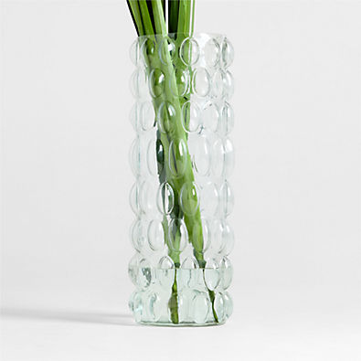 View Bubbles Oversized Recycled Glass Vase 27" by Brigette Romanek details