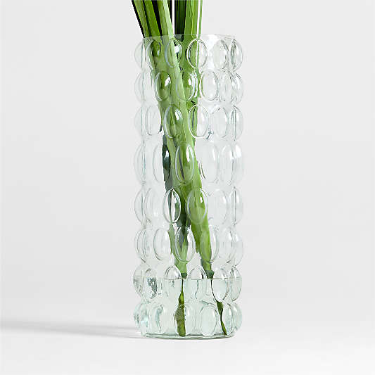 Bubbles Oversized Recycled Glass Vase 27" by Brigette Romanek