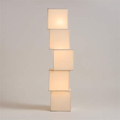 Cubey Linen Table Lamp 33.8" by Brigette Romanek