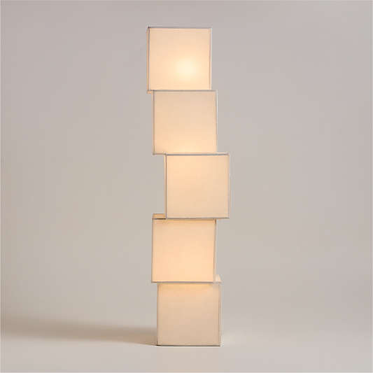 Cubey Linen Floor Lamp by Brigette Romanek