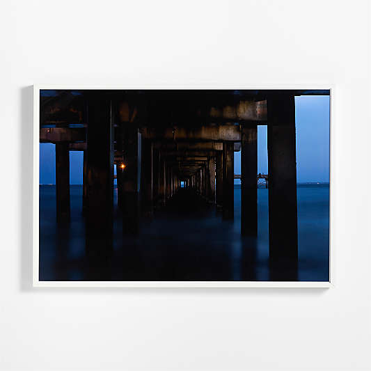 "Under the Santa Monica Pier" by EJ Camp Framed Photography Print for Brigette Romanek 64.25"x43.25"