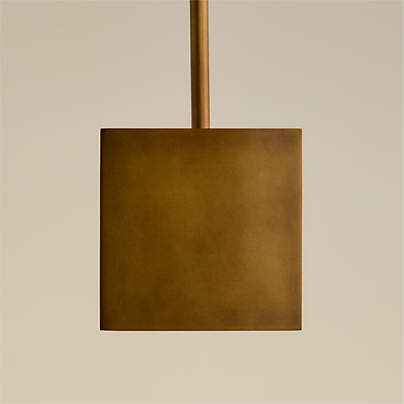 Indy Square Metal Pendant Light by Brigette Romanek 6"