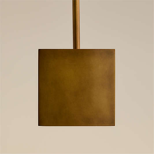 Indy Square Metal Pendant Light by Brigette Romanek 6"