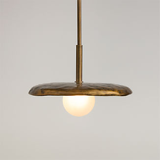 Lilypad Metal and Glass Pendant Light by Brigette Romanek