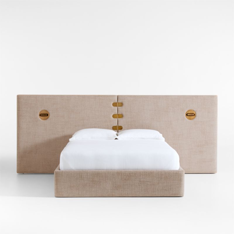 Viewing product image Montecito Queen Extended Headboard Bed with Lighting by Brigette Romanek - image 1 of 7