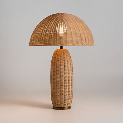 View Pearl Rattan Table Lamp 25" by Brigette Romanek details