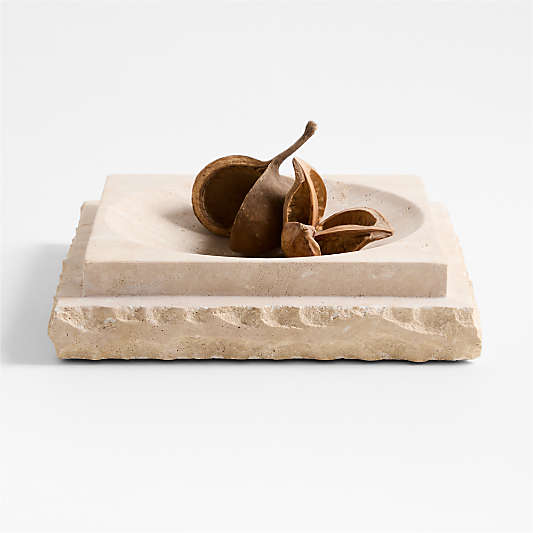 Plat Travertine Centerpiece Bowl by Brigette Romanek