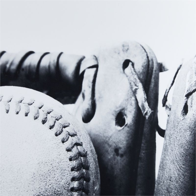 Black and White Baseball Mitt Framed Wall Art Print - image 5 of 9