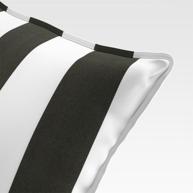 Sunbrella ® Cabana Black Stripe 20"x20" Outdoor Pillow - image 5 of 7