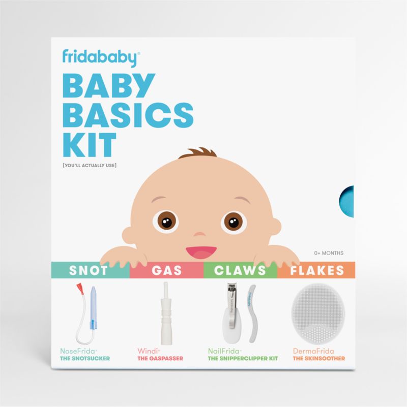 Baby Basics Kit by Frida Baby Includes NoseFrida, NailFrida, Windi,  DermaFrida + Silicone Carry Case