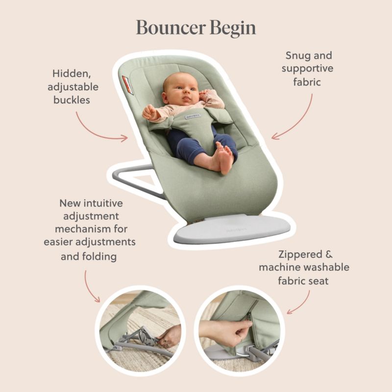 BABYBJÖRN ™ Bouncer Begin Light Green Woven Baby Bouncer Chair - image 6 of 7