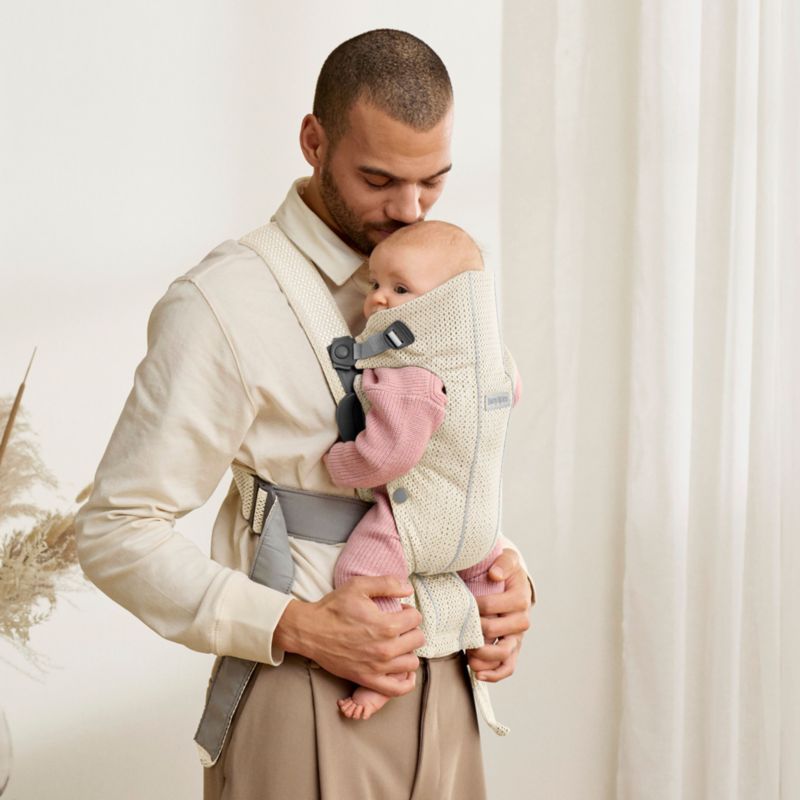 BABYBJÖRN Cream 3D Mesh Mini Baby Carrier - image 1 of 3