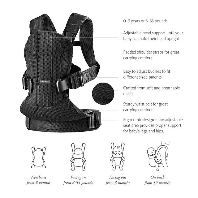 Baby bjorn carrier outlet one mesh black