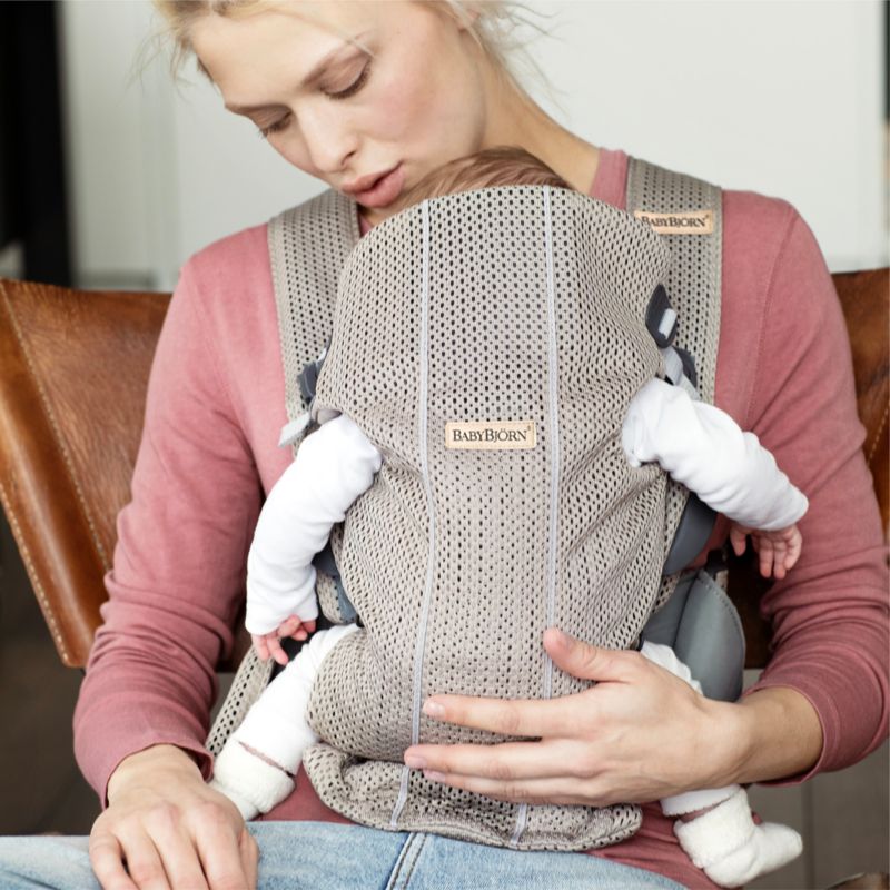 BABYBJÖRN ™ Grey Beige Mini 3D Mesh Baby Carrier - image 3 of 5