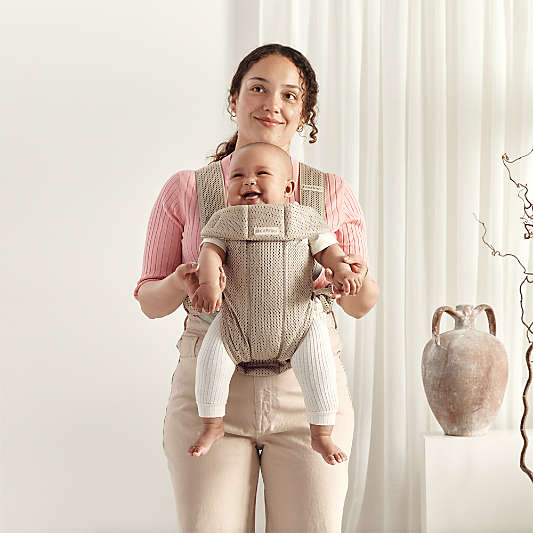 BABYBJÖRN ™ Grey Beige Mini 3D Mesh Baby Carrier