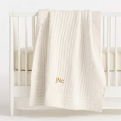 Comfy Tee Keepsake Stitched Natural 100% Organic Cotton Jersey Crib Quilt